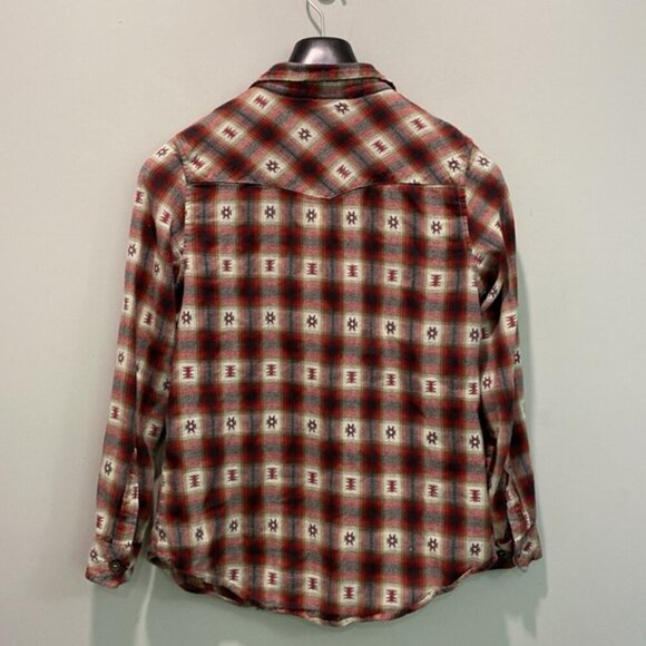 Angie Red Southwestern Plaid Soft Shirt Size medium - Picture 10 of 11